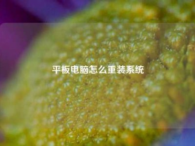 平板电脑怎么重装系统