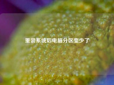 重装系统后电脑分区变少了