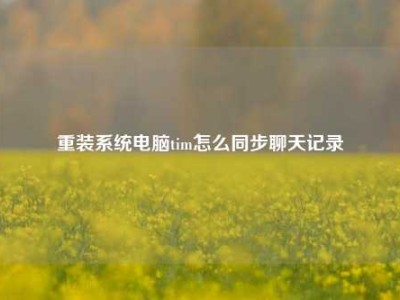 重装系统电脑tim怎么同步聊天记录