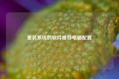 重装系统的软件推荐电脑配置