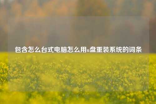 包含怎么台式电脑怎么用u盘重装系统的词条