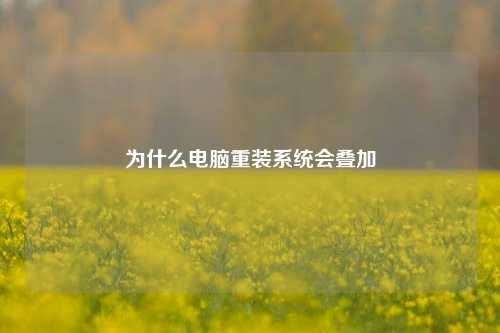 为什么电脑重装系统会叠加