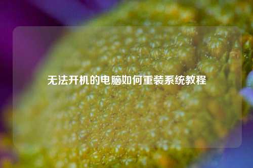 无法开机的电脑如何重装系统教程